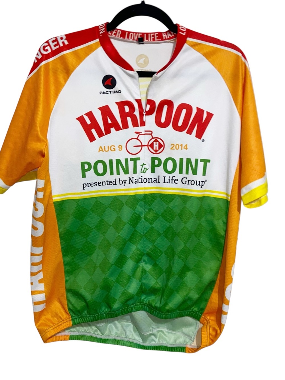 Harpoon Cycling Jersey Mens XL Beer Brewery Bike Shirt Vermont Activewear